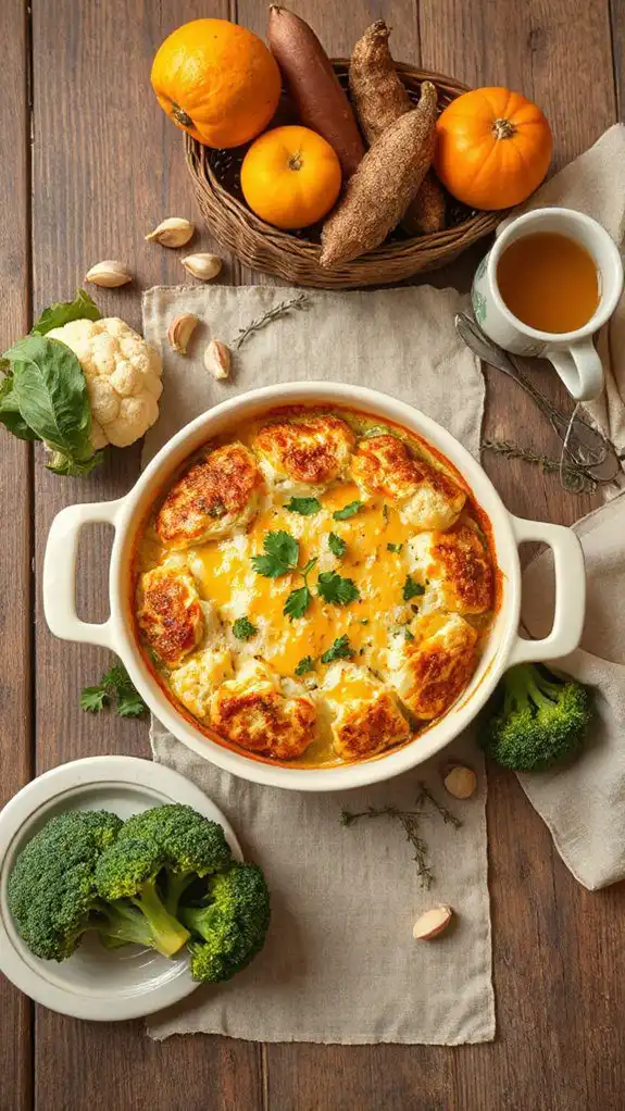 creamy vegetable cheese gratin