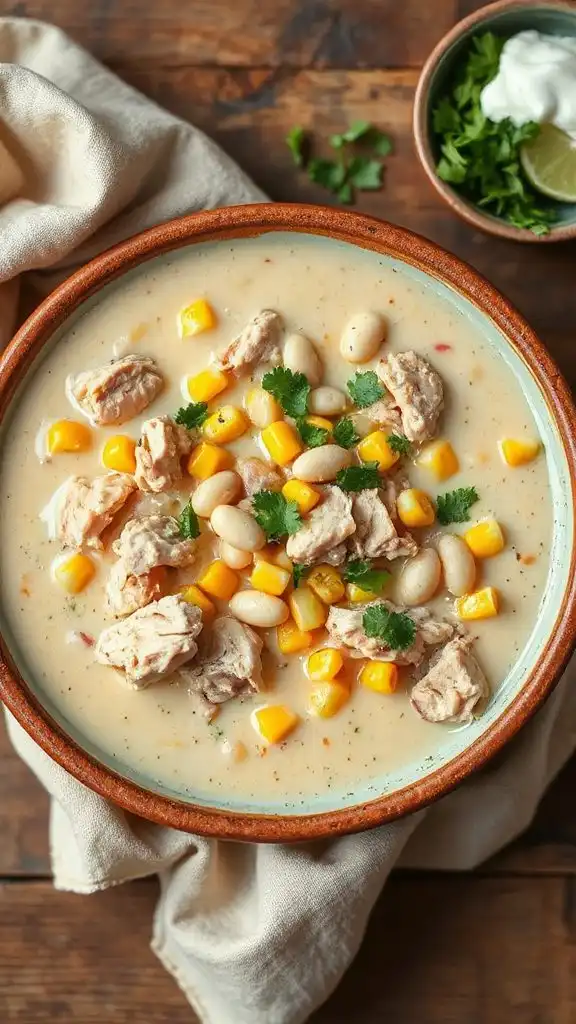 creamy white turkey chili