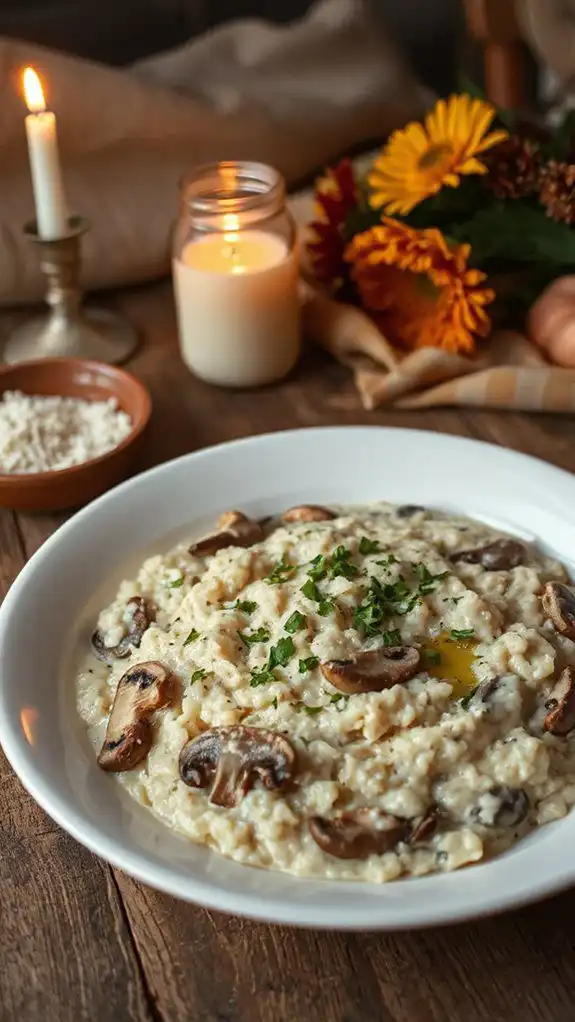 creamy wild mushroom risotto