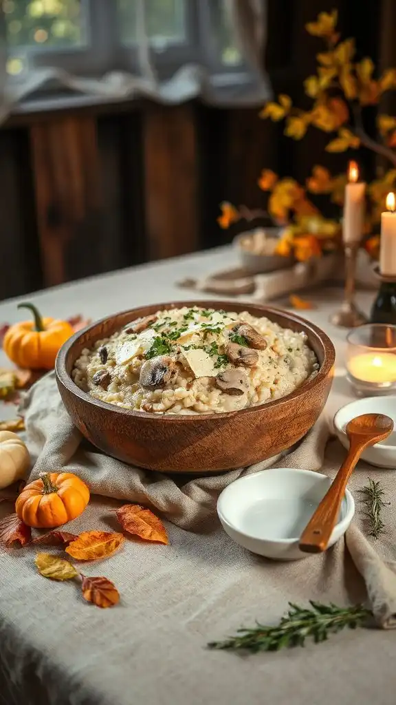 creamy wild mushroom risotto