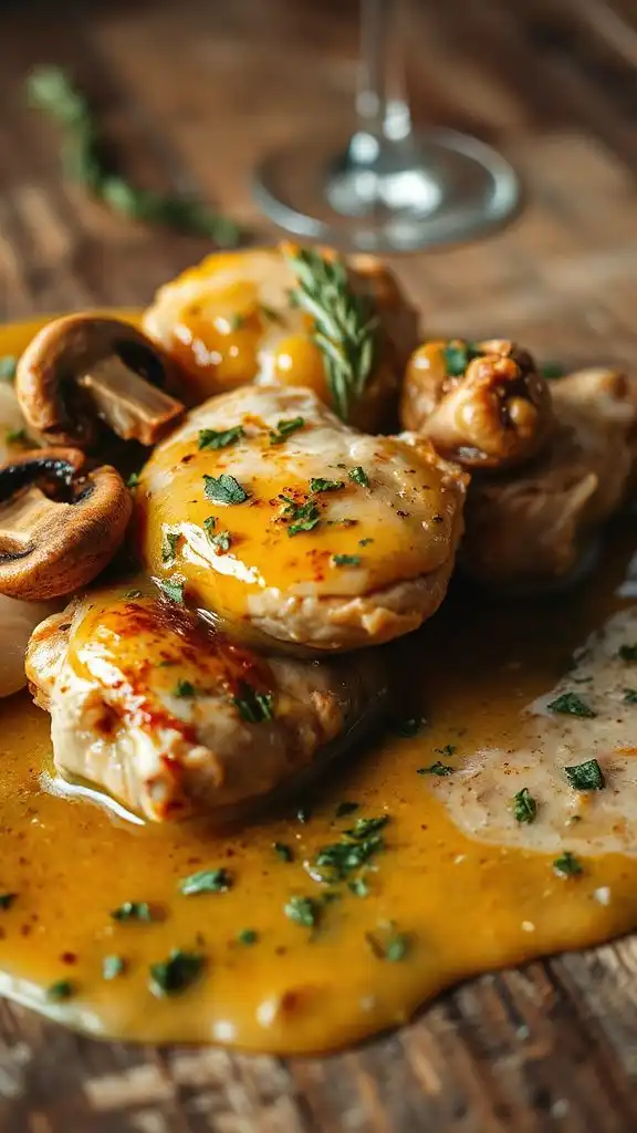 creamy wine braised chicken recipe