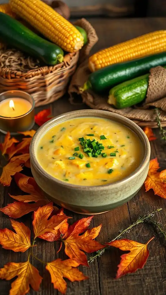 creamy zucchini corn chowder