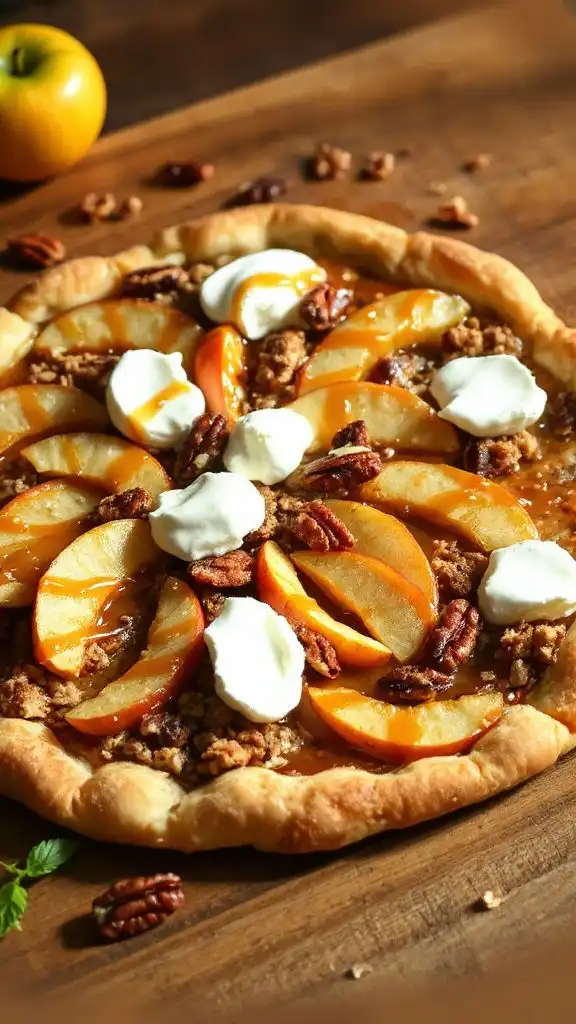creative apple crisp pizza