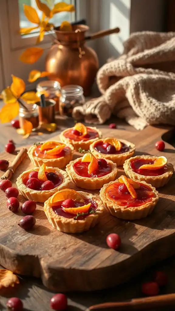 crisp cranberry orange tarts