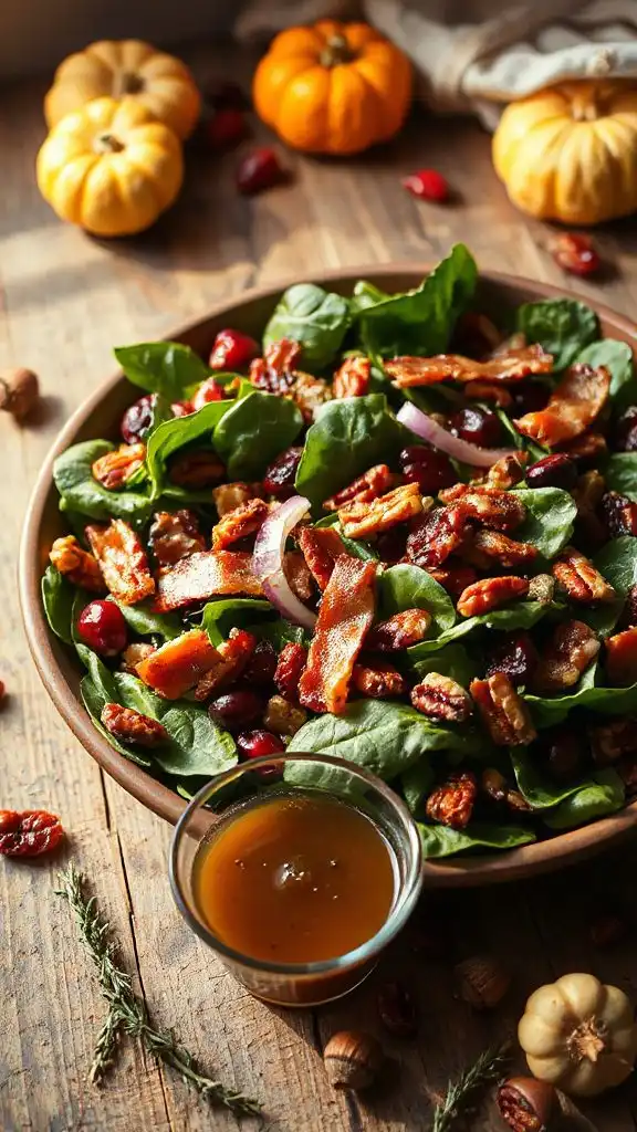 crispy bacon spinach salad