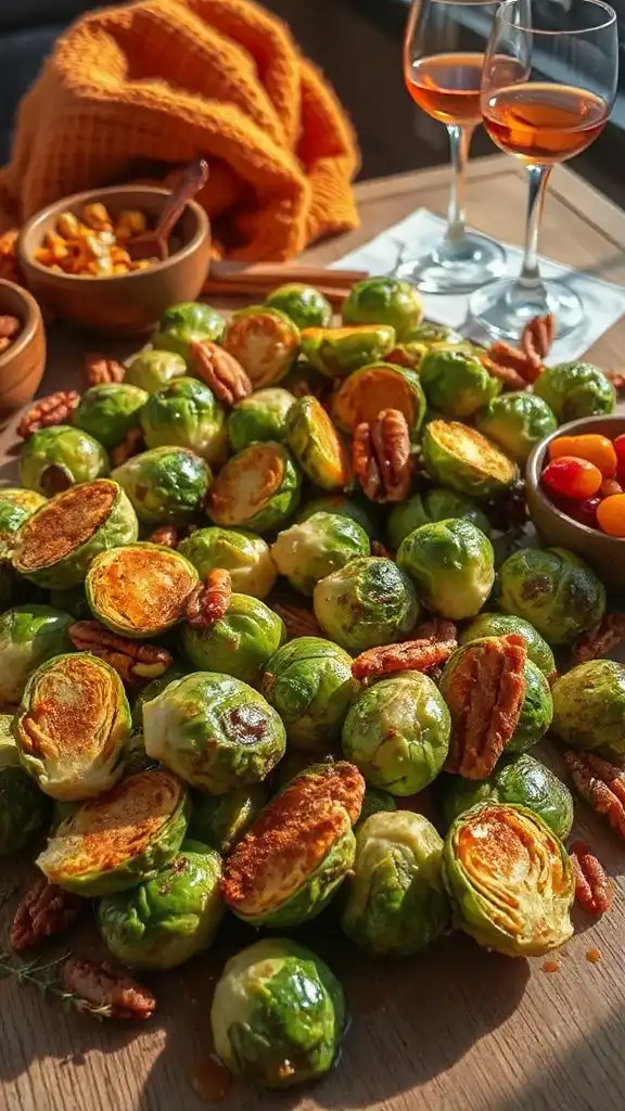 crispy cinnamon maple brussels sprouts