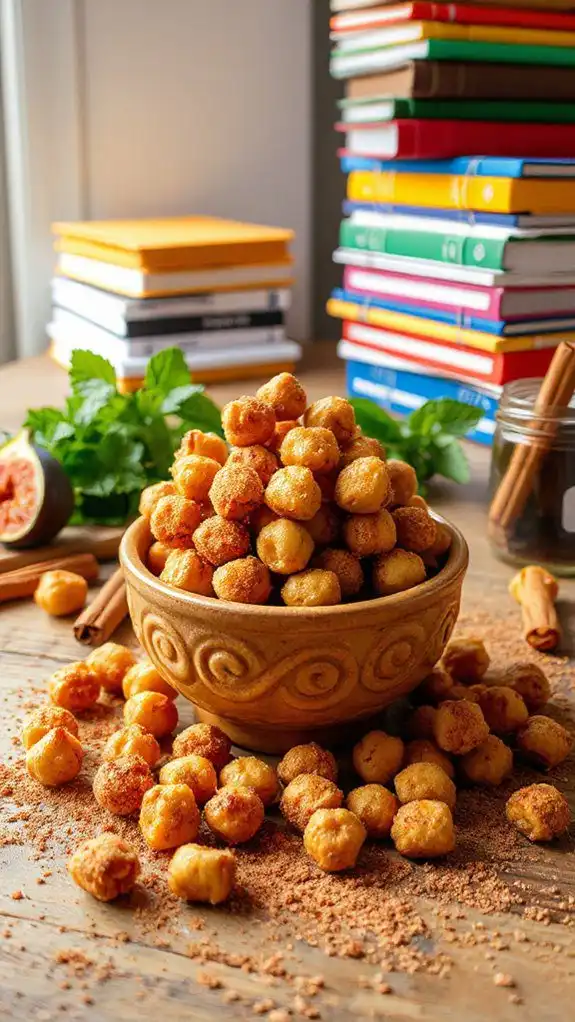 crispy cinnamon sugar chickpeas