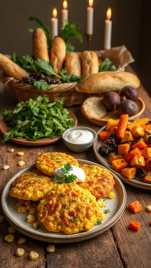 crispy corn zucchini fritters