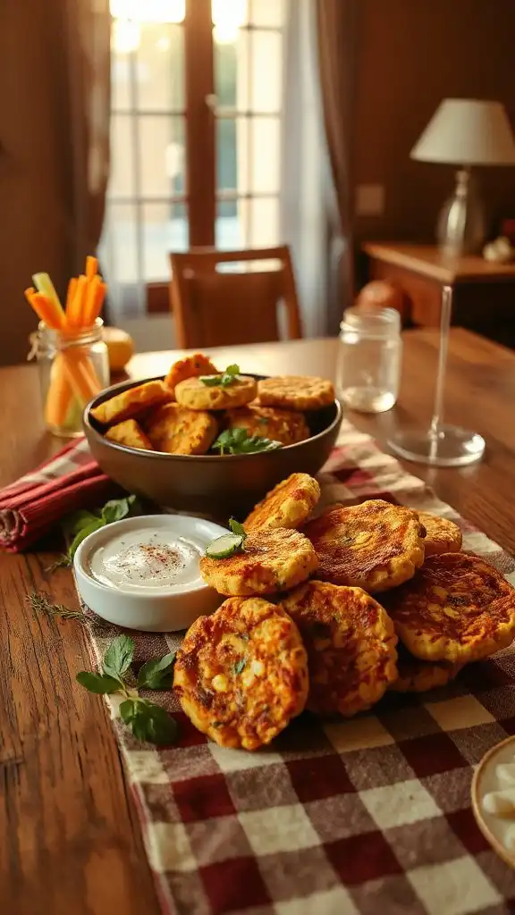 crispy corn zucchini fritters