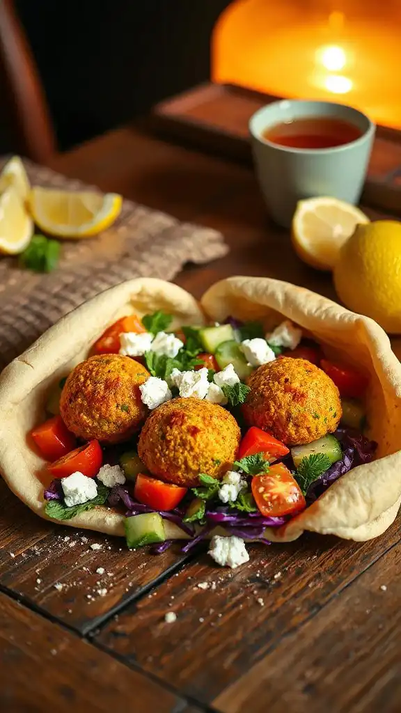 crispy falafel pita pockets