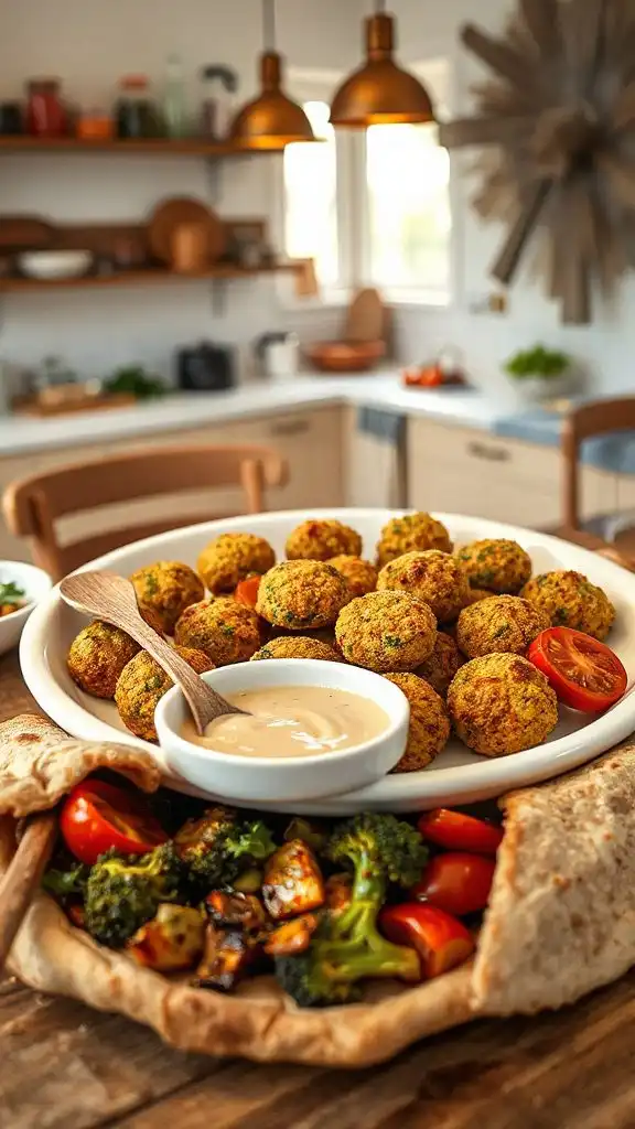 crispy falafel roasted vegetables