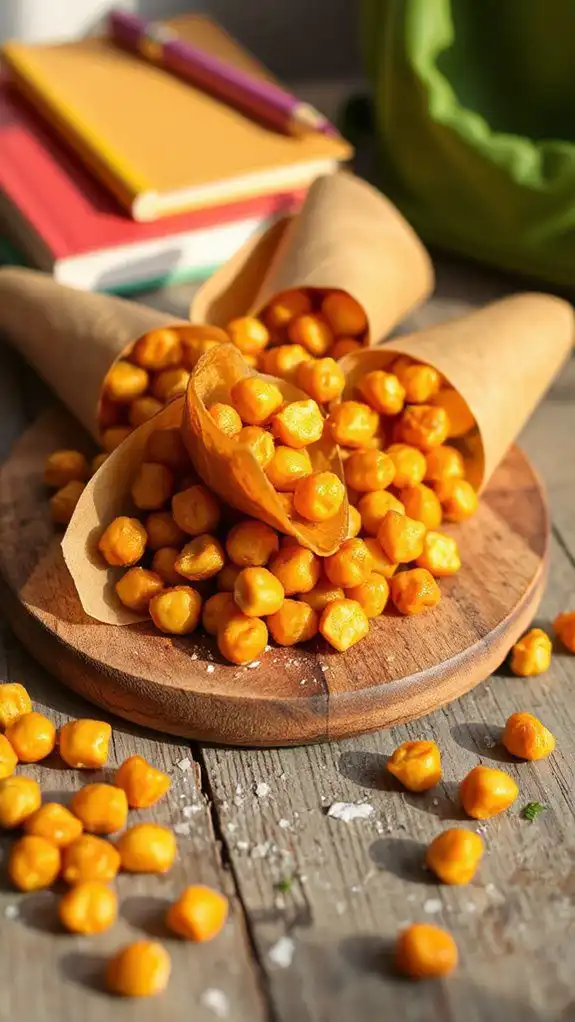 crispy honey mustard chickpeas