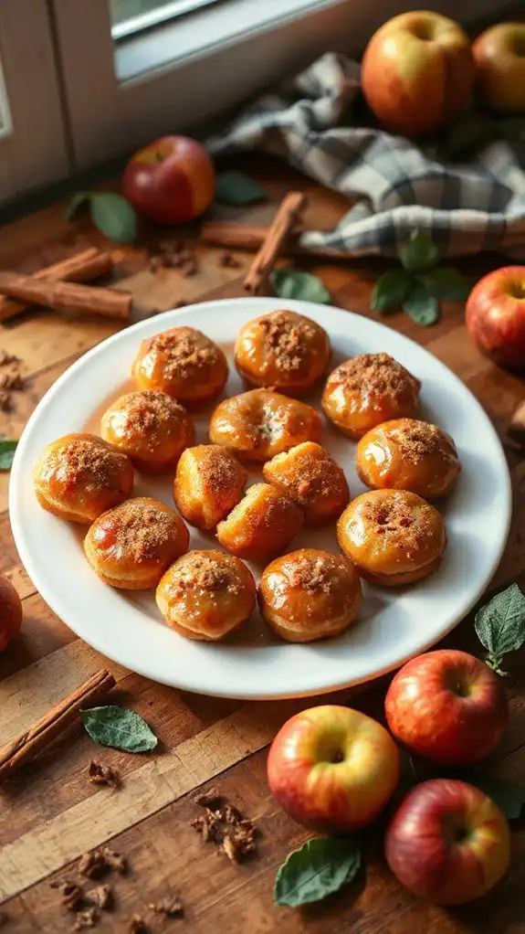 crispy maple glazed apple cider