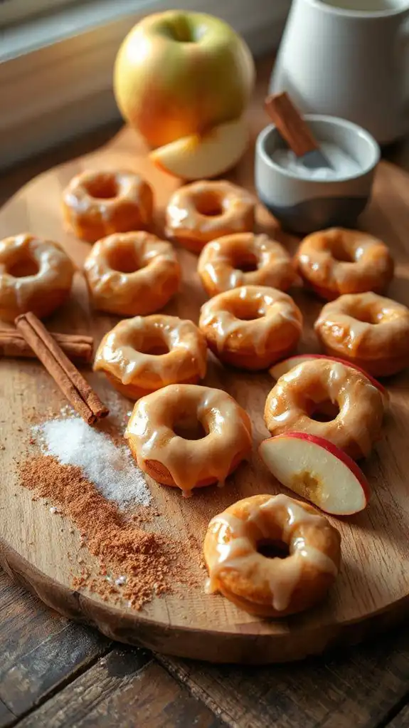 crispy maple glazed donut bites