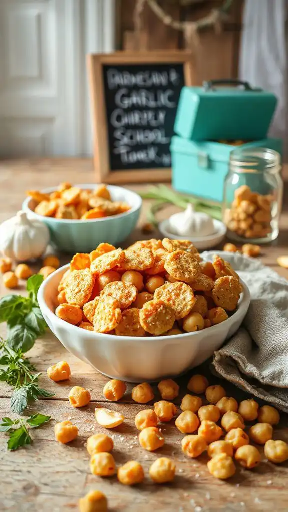 crispy parmesan garlic snacks