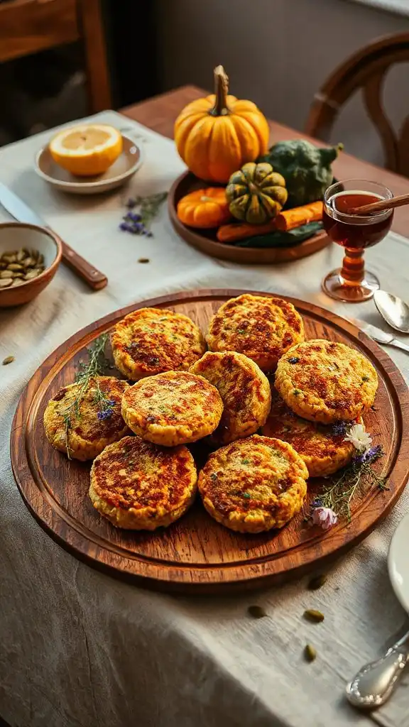 crispy pumpkin mushroom cakes crispy pumpkin mushroom cakes
