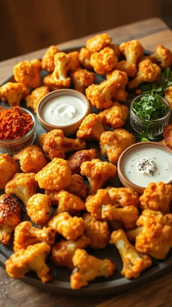 crispy seasoned cauliflower wings