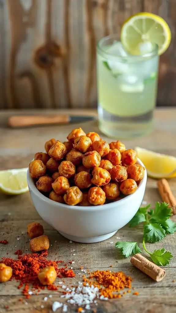 crispy spicy bbq chickpeas