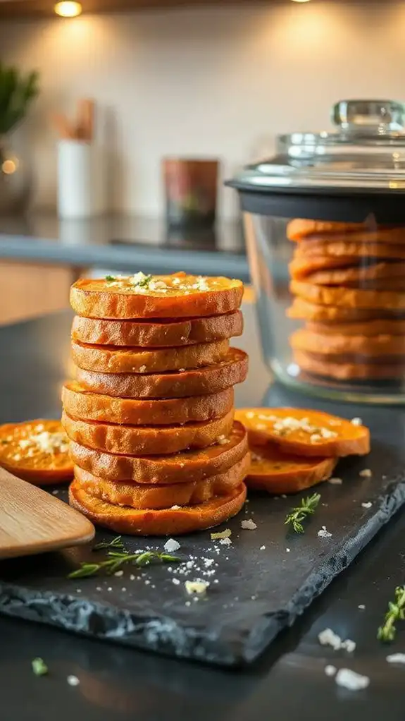 crispy sweet potato stacks