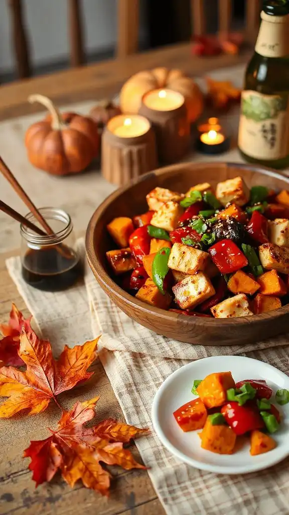 crispy tofu with teriyaki sauce