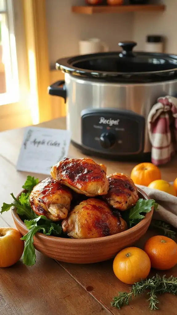 crockpot apple cider chicken