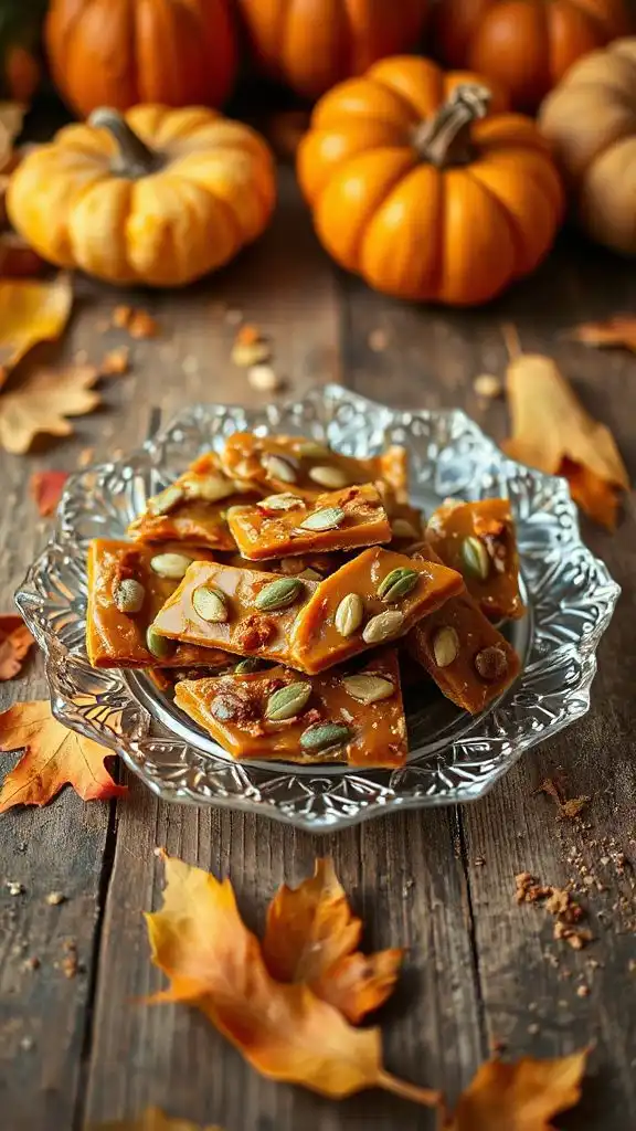 crunchy autumn pumpkin brittle
