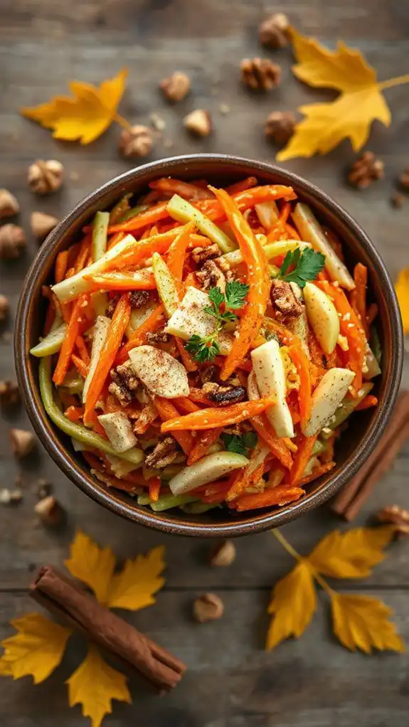 crunchy autumn salad slaw