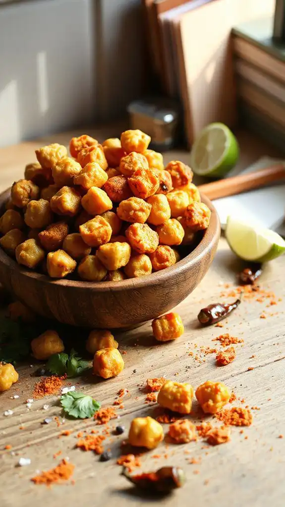 crunchy chipotle chickpea snack