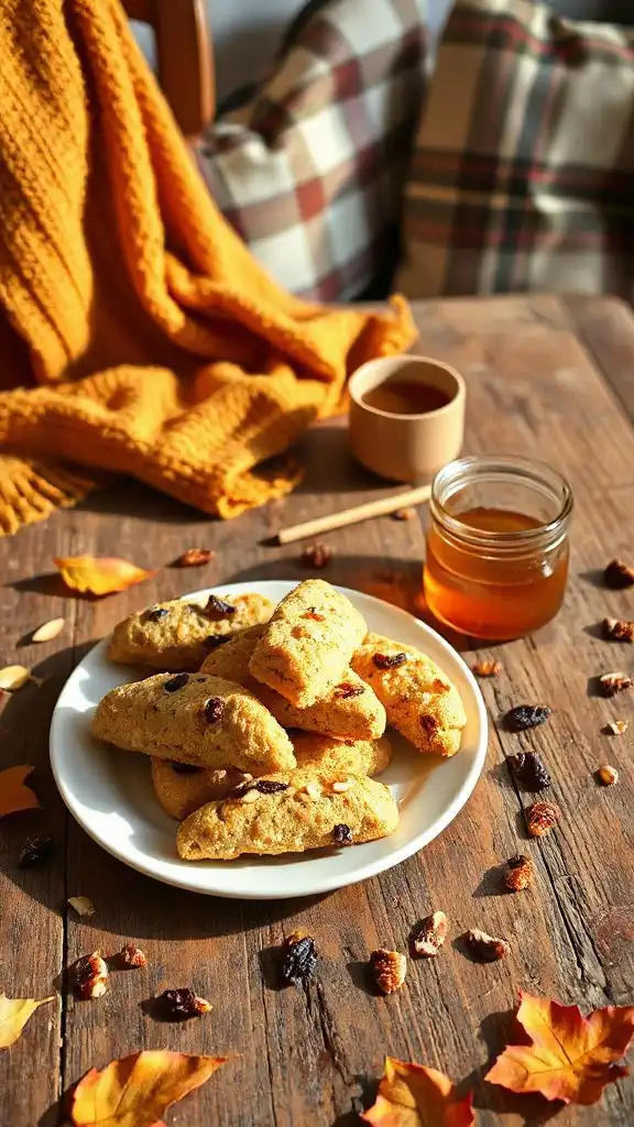 crunchy fig almond biscotti