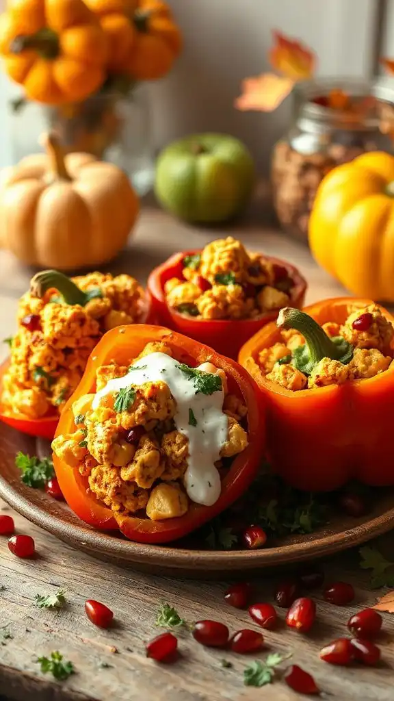 curried chickpea stuffed peppers