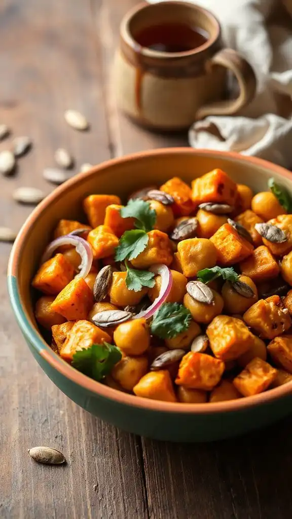 curried chickpea sweet potato bowl curried chickpea sweet potato bowl