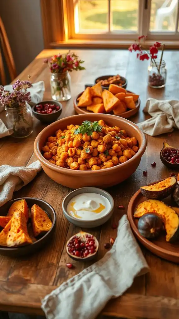 curried chickpeas with cinnamon