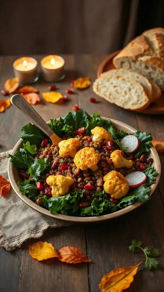 curried lentil cauliflower salad
