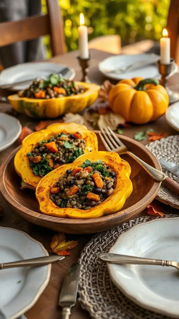 curried lentil stuffed squash