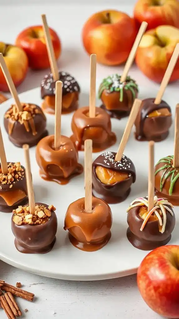 customizable caramel apple pops