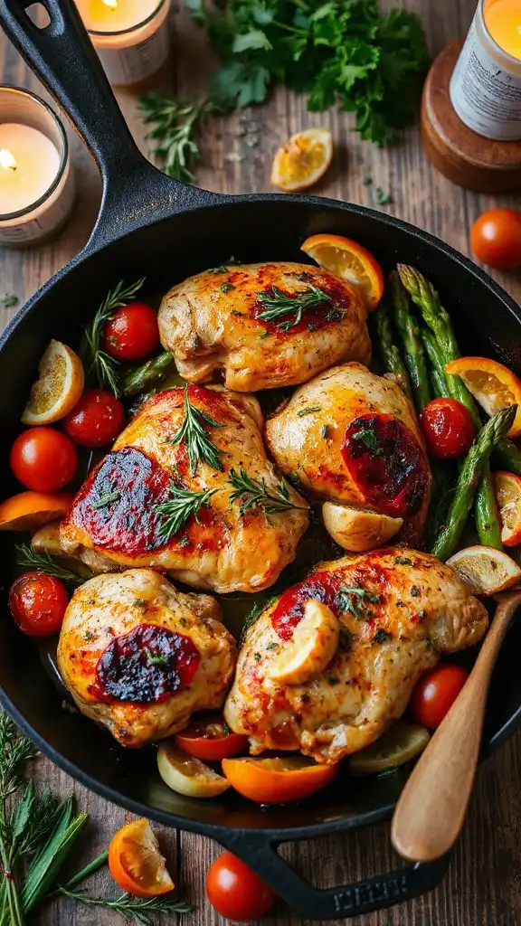 customize chicken garlic skillet