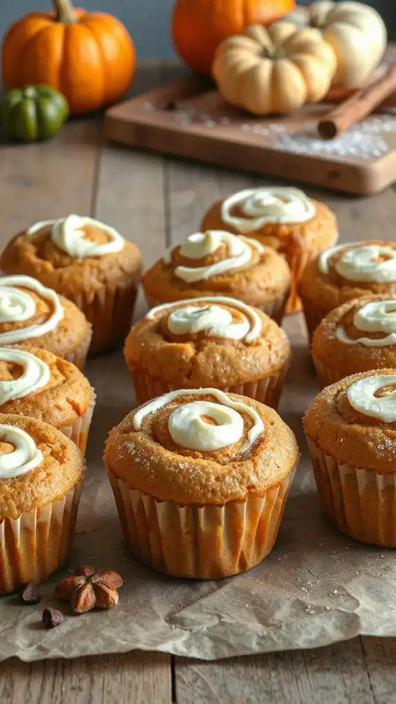 customized pumpkin coffee cake muffins