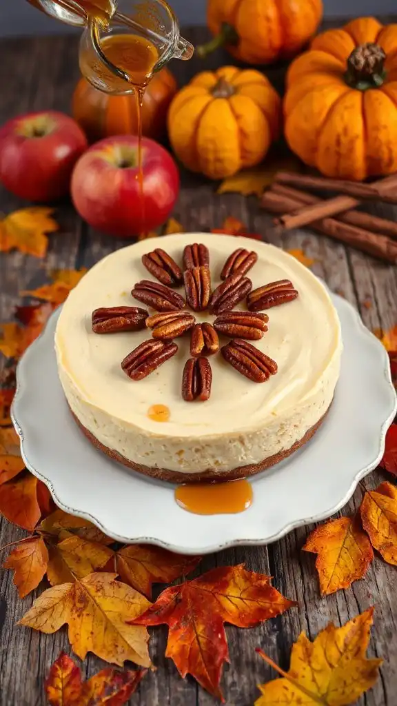 dairy free maple pecan cheesecake