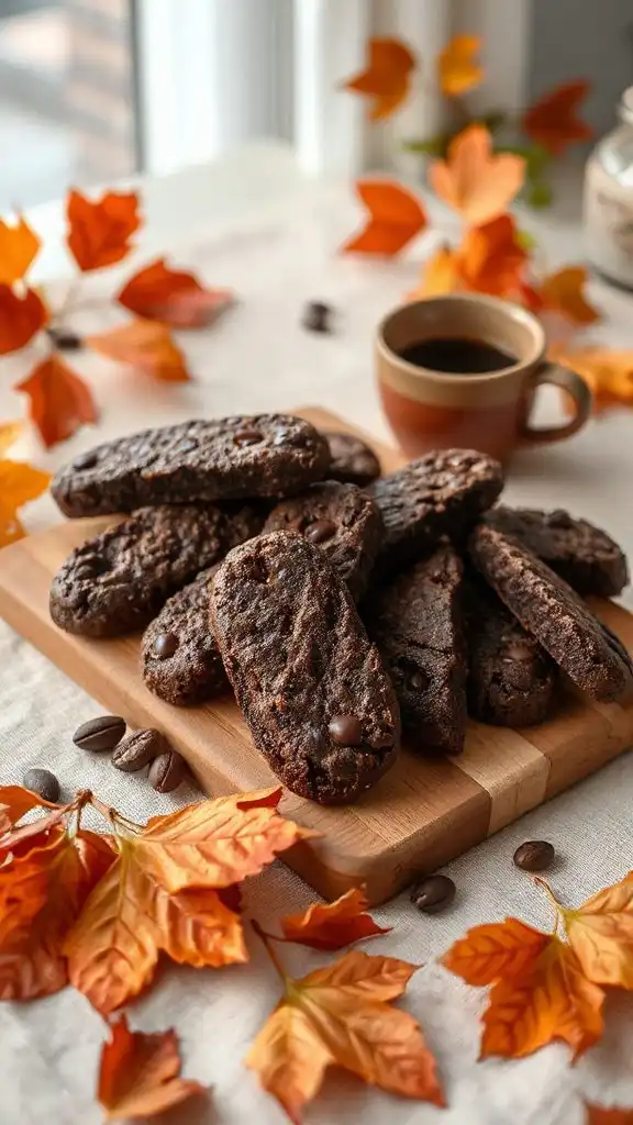 dark chocolate espresso biscotti