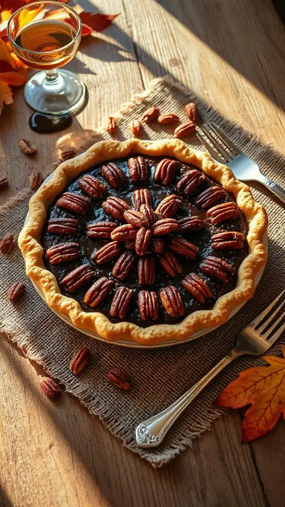 decadent bourbon chocolate pie