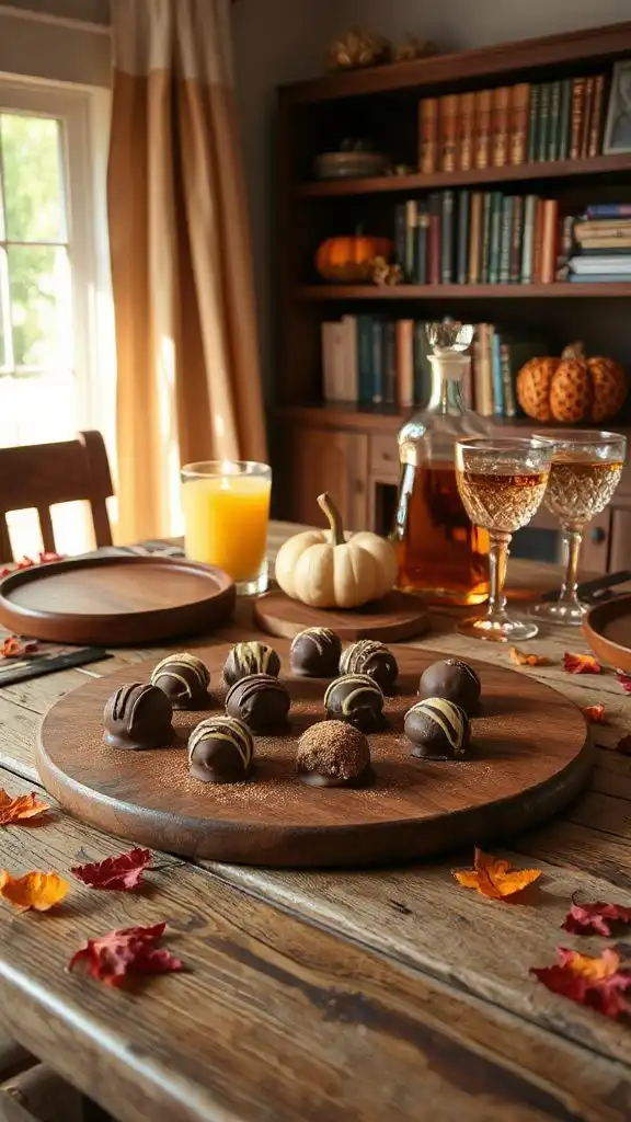 decadent bourbon chocolate truffles