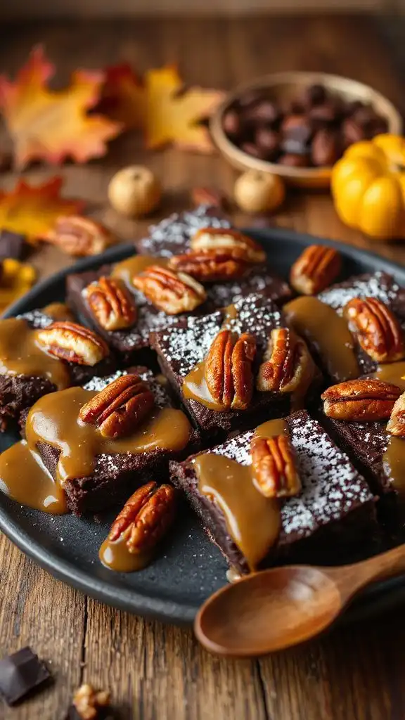 decadent caramel pecan brownies