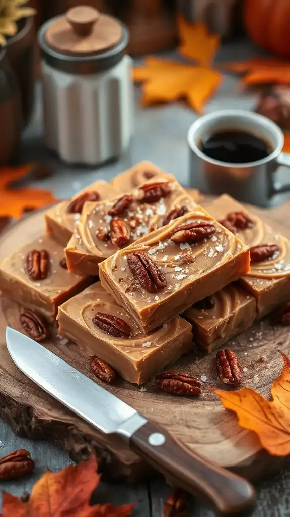 decadent caramel pecan fudge