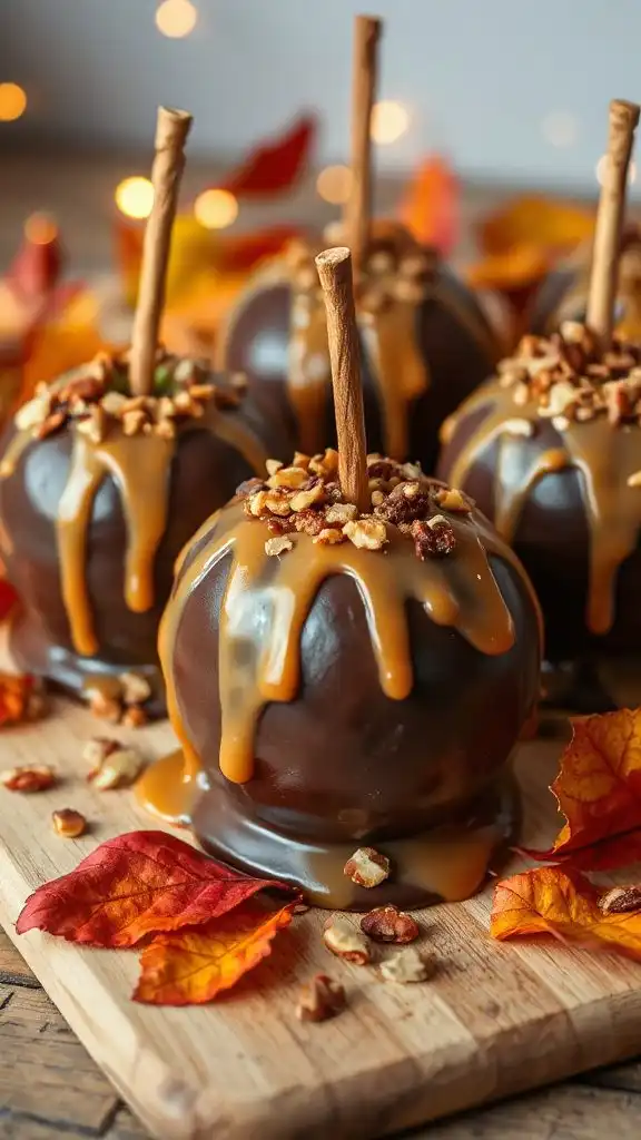 decadent chocolate caramel apples