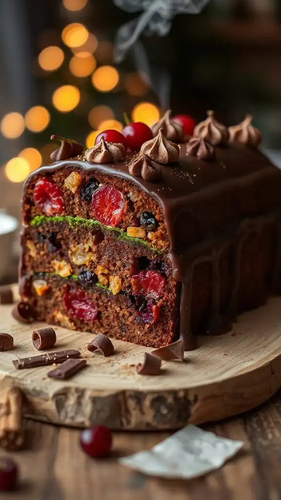 decadent chocolate cherry loaf