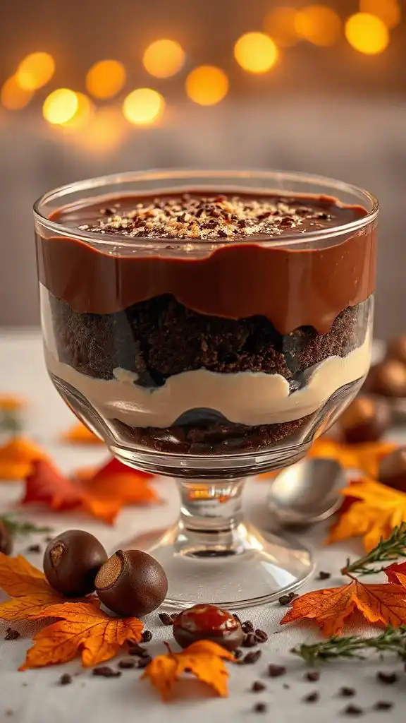decadent chocolate chestnut trifle