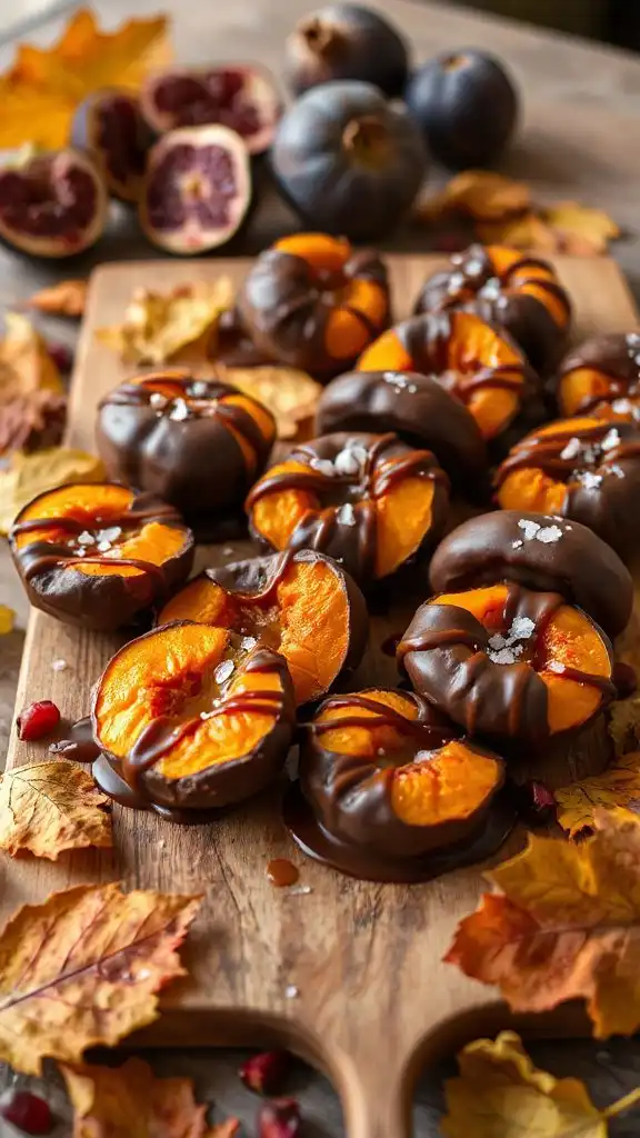 decadent chocolate covered persimmons