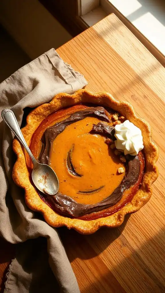 decadent chocolate hazelnut pie