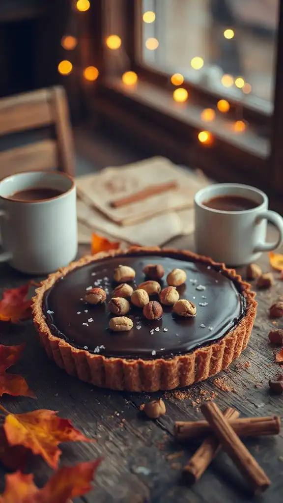 decadent chocolate hazelnut tart