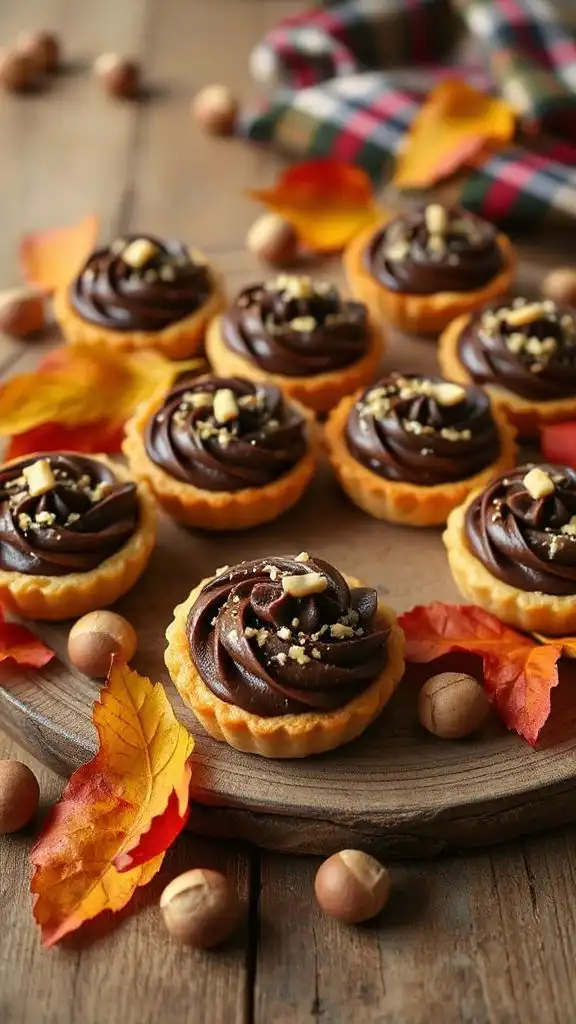 decadent chocolate hazelnut tarts